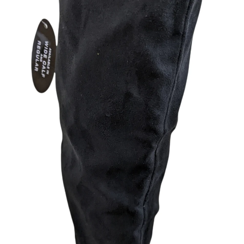Sun and Stone Allicce Over the Knee Black Microsuede Boots